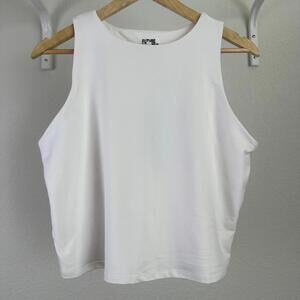 L Women’s Future Collective Cropped Tank Top Shirt White